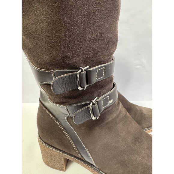 Aquatalia by Marvin K Women Leather Suede Waterproof Boots Brown Size 7 .5 - Picture 4 of 16